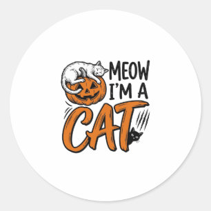 Adesivo Camisa de tipografia de abóbora de gato de Hallowe