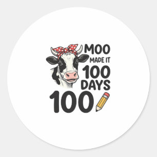 Adesivo Camisa de Vaca de 100 Dias Desenho de Escola de Gr