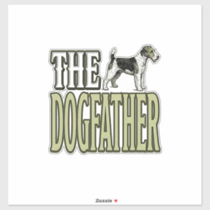 Adesivo Camisa Desenho de Gravura Vintage Dog Father Terri