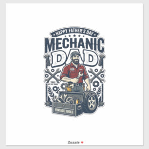 Adesivo Camisa Dia dos Pais Mecânico Pai Engraçado Present