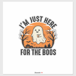 Adesivo Camisa Divertida de Fantasma de Halloween Só Estou