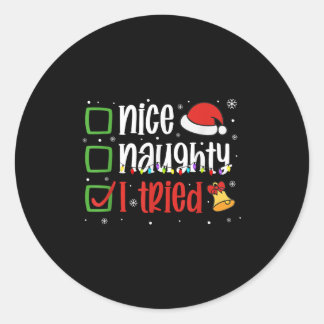 Adesivo Camisa Divertida de Natal Boa Travessa Tentei Féri