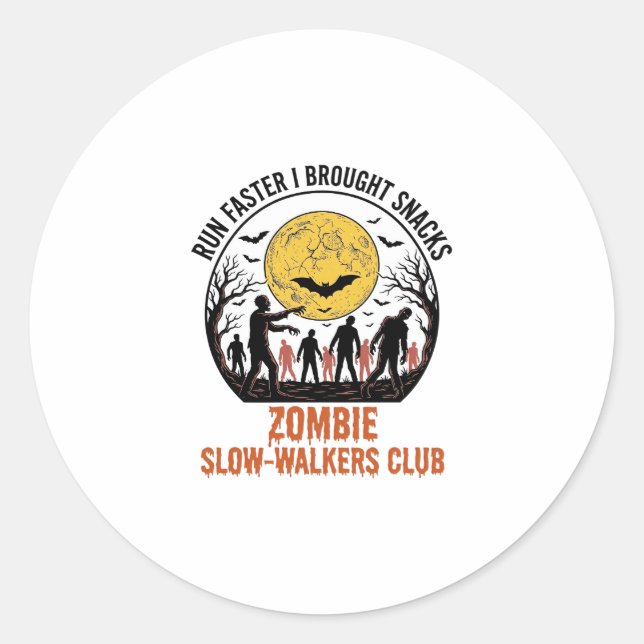 Adesivo Camisa Divertida de Zumbi com Lua Gravada e Humor  (Frente)