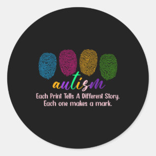Adesivo Camisa Do Autismo De Impressão Digital, Cada Impre