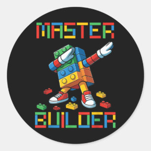 Adesivo Camisa do Construtor Mestre Blocos de Dabbing Tijo