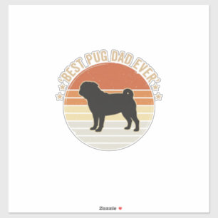 Adesivo Camisa do Melhor Pai Pug de Sempre Design de Camis