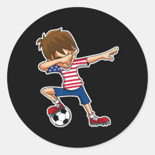Adesivo Camisa do Menino de Futebol Americano Dabbing EUA 