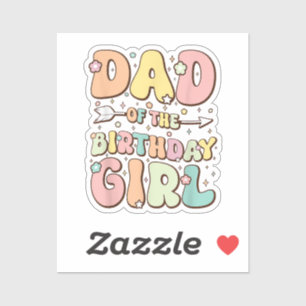 Adesivo Camisa do Pai da Menina de Aniversário Combinando 