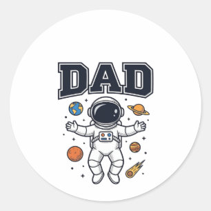 Adesivo Camisa do Papai Astronauta Espaço Vetor Design_1