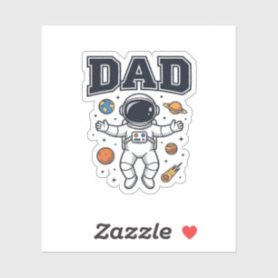 Adesivo Camisa do Papai Astronauta Espaço Vetor Design_1