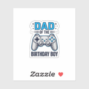 Adesivo Camisa do Papai do Menino Aniversariante Gamer Des
