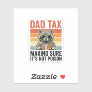 Adesivo Camisa do Papai Tax Raccoon Vintage Funny Dad Desi
