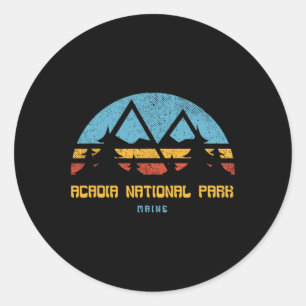 Adesivo Camisa do Parque Nacional de Acadia Maine Retro Vi