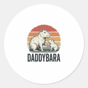 Adesivo Camisa do pôr do sol vintage do capivara Daddybara