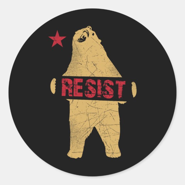 Adesivo Camisa do Urso da Califórnia resiste (Frente)