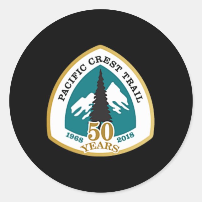 Adesivo Camisa Double Sided Pacific Crest Trail 50 Anos  (Frente)