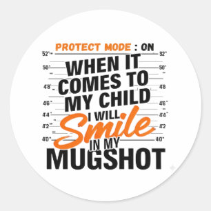 Adesivo Camisa engraçada da mamãe com modo de proteção - C