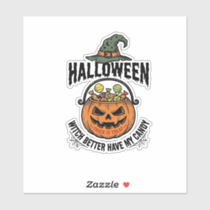 Adesivo Camisa engraçada de bruxa de Halloween com design