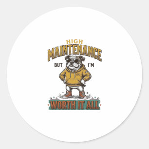 Adesivo Camisa engraçada de bulldog citação vintage Desi