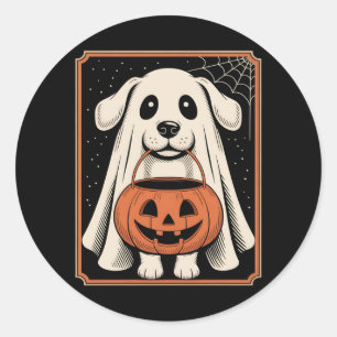 Adesivo Camisa engraçada de cachorro fantasma de Halloween
