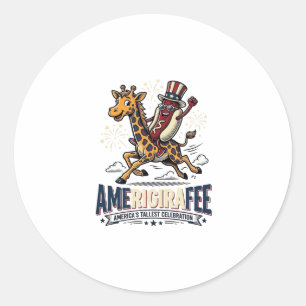 Adesivo Camisa engraçada de cachorro-quente patriótico Ame