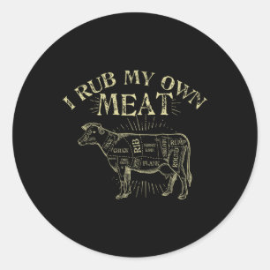 Adesivo Camisa engraçada de chef de churrasco Eu Esfreguei