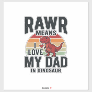 Adesivo Camisa engraçada de dinossauro Papai RAWR vintage 