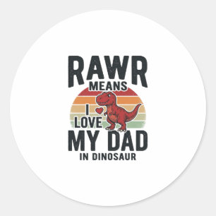 Adesivo Camisa engraçada de dinossauro Papai RAWR vintage 