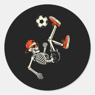 Adesivo Camisa engraçada de futebol com esqueleto de Hallo