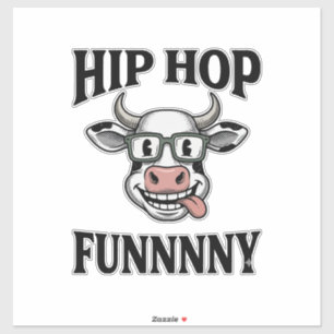 Adesivo Camisa engraçada de Hip Hop Cow Vintage Engraving