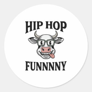Adesivo Camisa engraçada de Hip Hop Cow Vintage Engraving