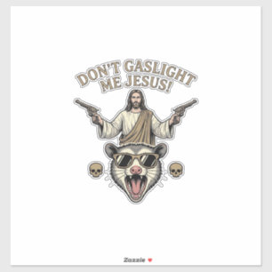 Adesivo Camisa engraçada de Jesus Possum com desenho de gr