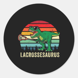 Adesivo Camisa engraçada de Lacrosse T Rex Dinosaur Lax Me