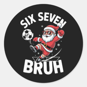 Adesivo Camisa engraçada de Natal Bruh Futebol Papai Noel