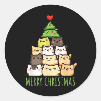 Adesivo Camisa engraçada de Natal de amor de gato _ Gata m