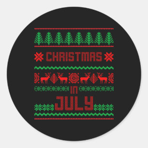 Adesivo Camisa engraçada de Natal em julho Suéter feio de