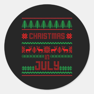 Adesivo Camisa engraçada de Natal em julho Suéter feio de