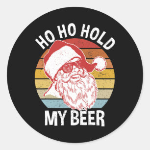 Adesivo Camisa engraçada de Natal Hipster Papai Noel Ho Ho