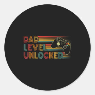Adesivo Camisa engraçada de novo pai, nível de pai desbloq