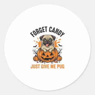 Adesivo Camisa engraçada de Pug de Halloween Esqueça o Des