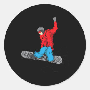Adesivo Camisa Engraçada De Snowboard - Borda De Neve - Pá