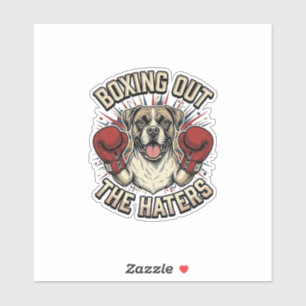 Adesivo Camisa engraçada do cão de boxeador boxeando os od