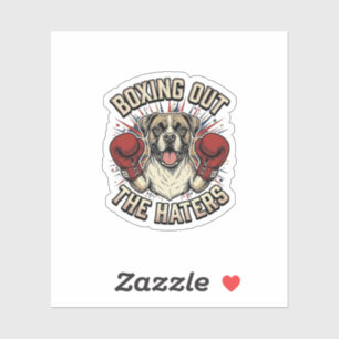 Adesivo Camisa engraçada do cão de boxeador boxeando os od