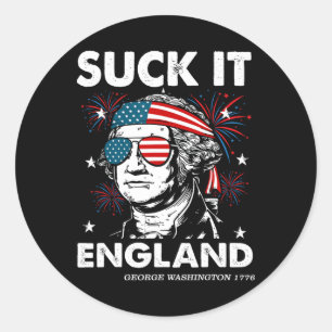 Adesivo Camisa engraçada do dia 4 de julho Suck-it England
