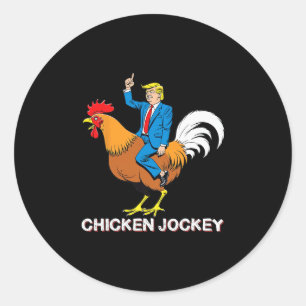 Adesivo Camisa engraçada do Jockey de Frango Trump Meme de