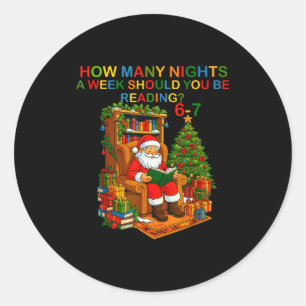 Adesivo Camisa engraçada do Papai Noel lendo 67 meme Natal