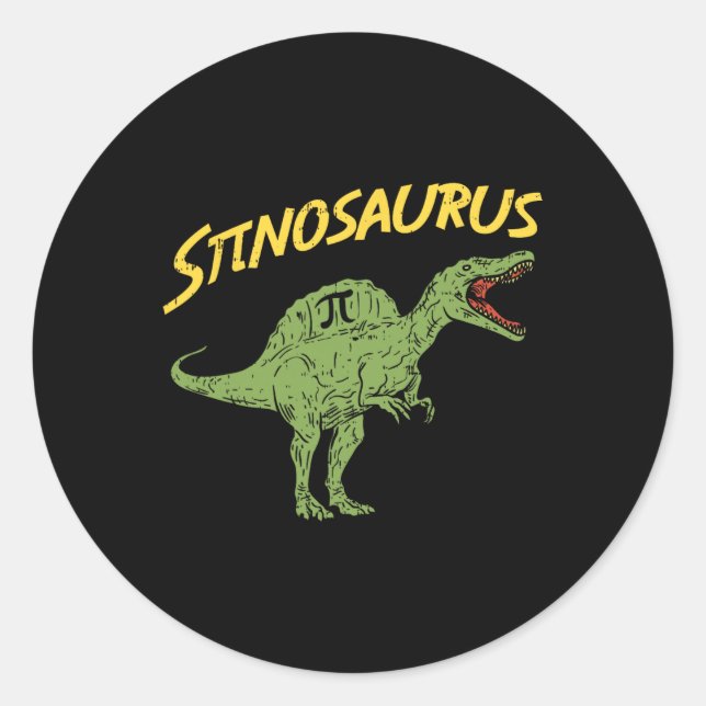 Adesivo Camisa engraçada do Spinosaurus Pi Day Presente de (Frente)