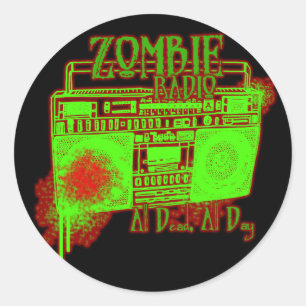 Adesivo camisa engraçada do zombi dos zombis do vivo das
