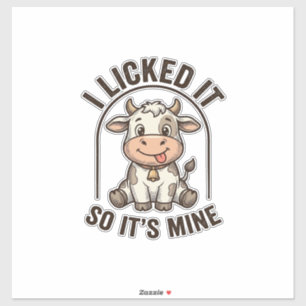 Adesivo Camisa engraçada Eu Lambei Vaca Design de Fazenda