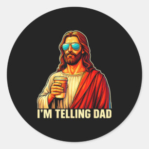 Adesivo Camisa engraçada para contar ao papai religioso cr